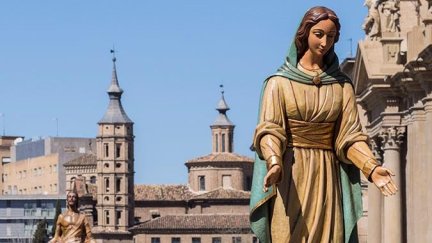 En Zaragoza, el punto final de la Semana Santa lo protagoniza la procesión del Encuentro Glorioso. / Zaragozasemanasanta.es