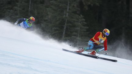 Santana y Galindo en una de las pruebas.