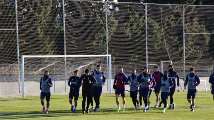 Entrenamiento del Zaragoza en la Ciudad Deportiva.