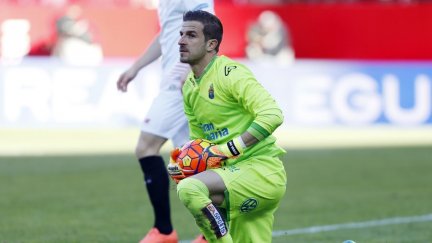 Javi Varas, en un partido con Las Palmas.