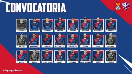 Convocatoria de la SD Huesca.