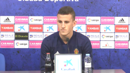 Carlos Nieto, en su comparecencia en la Ciudad Deportiva.