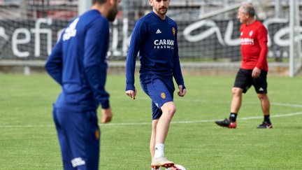 Alberto Benito, en un entrenamiento en la Ciudad Deportiva.