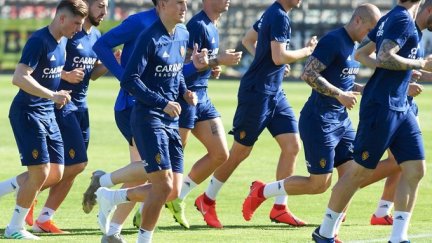 La plantilla del Real Zaragoza ha regresado hoy al trabajo en la Ciudad Deportiva.