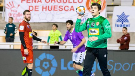Jorge Broto, en un partido con el primer equipo esta temporada.