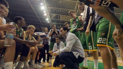 Guillermo Arenas, en un tiempo muerto de la pasada temporada.