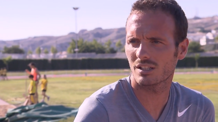 Toni Abadía durante una entrevista en Aragón Deporte.