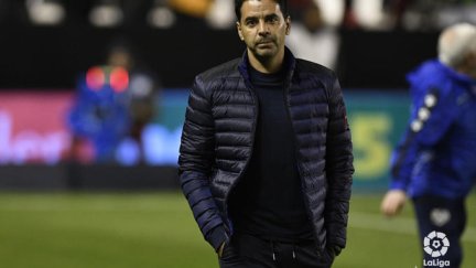 Míchel Sánchez durante un partido en la pasada temporada.