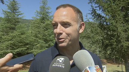 Christian Lapetra, durante su comparecencia de este viernes en Boltaña.