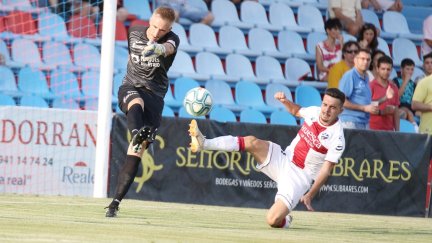 El Huesca no ha estado acertado de cara a portería en el duelo ante el Calahorra.