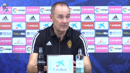 Víctor Fernández durante la rueda de prensa tras el partido ante el Alavés.