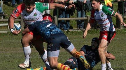 Diego Levin, en un partido con el Hernani el curso pasado.