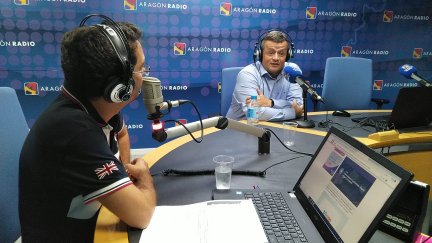 Javier Gastón, en su visita este miércoles al programa AD Basket.