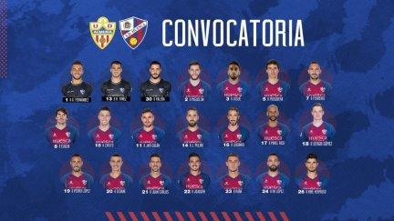 Convocatoria de 21 jugadores para viajar a Almería.
