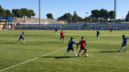 Una imagen del amistoso disputado en la Ciudad Deportiva esta mañana.