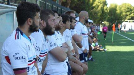 Varios jugadores del Rugby Fénix, durante un compromiso de esta pretemporada.
