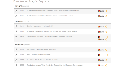 Los partidos de este fin de semana.