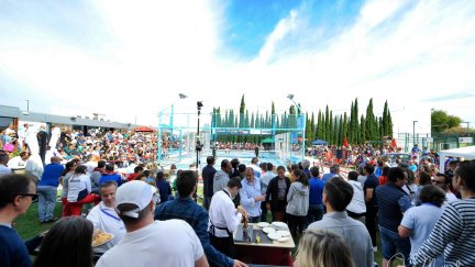 Ambiente en la pista central.