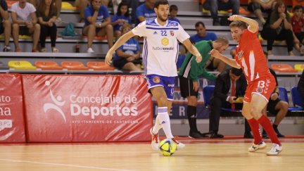 Pablo Trasobares en un partido de esta temporada.