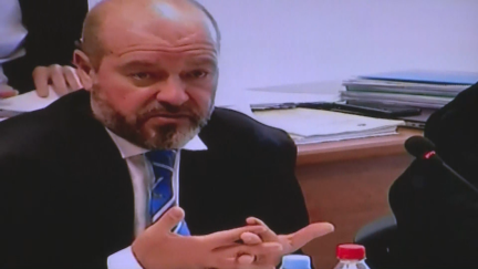 El abogado de Agapito Iglesias durante el juicio.