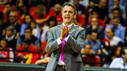 Porfirio Fisac, durante el duelo ante Bilbao Basket del pasado sábado.