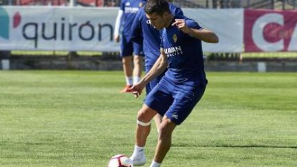 Alberto Zapater, en un entrenamiento.