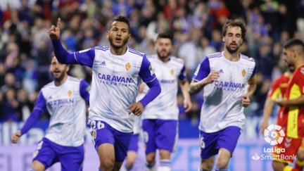 Luis Suárez celebra el segundo gol anotado ante Las Palmas.