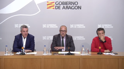 Javier de Diego, Felipe Faci y Pedro Hernández (de izquierda a derecha) en un momento de la presentación.