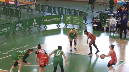 Segundos finales del partido ante el Ensino Lugo. Foto: FEB.