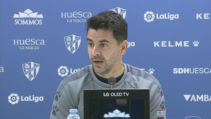 Míchel Sánchez, durante la rueda de prensa de este miércoles.