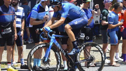 Sergio Samitier en la sexta etapa del Tour Down Under.
