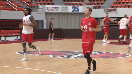 Justiz y Seibutis durante un entrenamiento en el Príncipe Felipe.