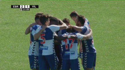 Los arlequinados celebran el segundo gol.