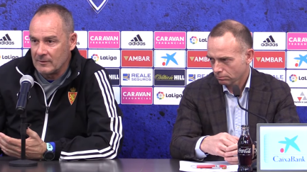 Víctor Fernández y Christian Lapetra en la rueda de prensa.