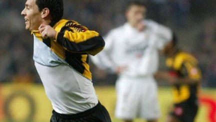 Galletti celebra el gol que decidía la final de Copa del Rey del 2004.