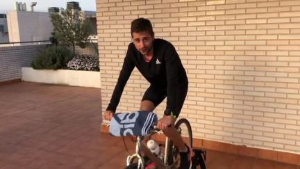 Osanz se ejercita estos días con rodillo.