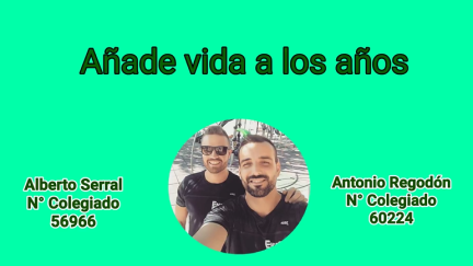 Antonio Regodón y Alberto Serral preparan rutinas para las personas de más edad