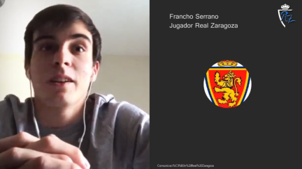 Francho Serrano con el Real Zaragoza. Foto: Real Zaragoza.