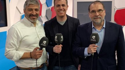 Nayim, junto a Jorge San Martín y Ortiz Remacha.