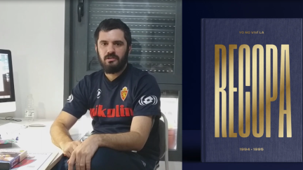 Víctor Solana presenta el libro 'Yo no viví la Recopa'.