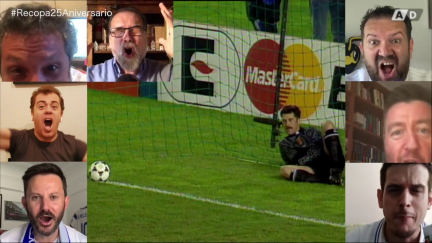 Así se ha revidido el gol de Nayim en Aragón Radio.