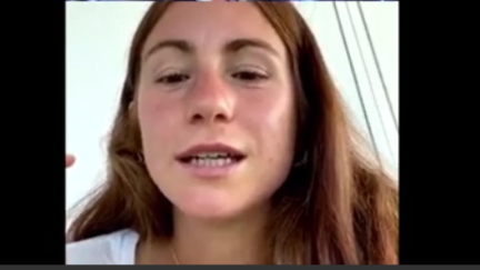 Begoña García durante la entrevista.