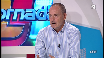 Víctor Fernández, en su visita este domingo al plató de La Jornada.
