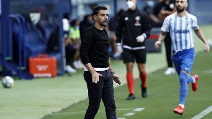 Míchel Sánchez, durante el encuentro en La Rosaleda. Foto: LaLiga