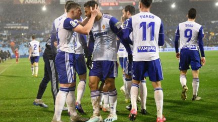 El Real Zaragoza durante un encuentro. Foto: LaLiga.