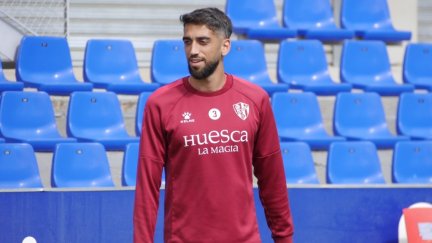 Josué Sà durante un entrenamiento. Foto: SD Huesca.