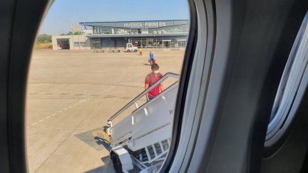 La expedición de la SD Huesca ha viajado esta mañana a Albacete.