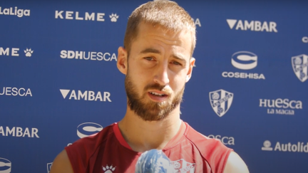 Jorge Pulido, jugador de la SD Huesca. Foto: SD Huesca.