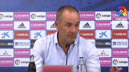 Víctor Fernández en la rueda de prensa.