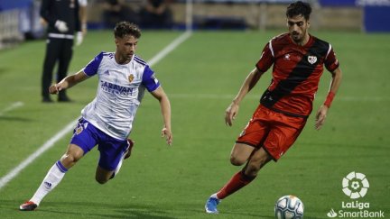 El Real Zaragoza durante el partido. Foto: LaLiga.